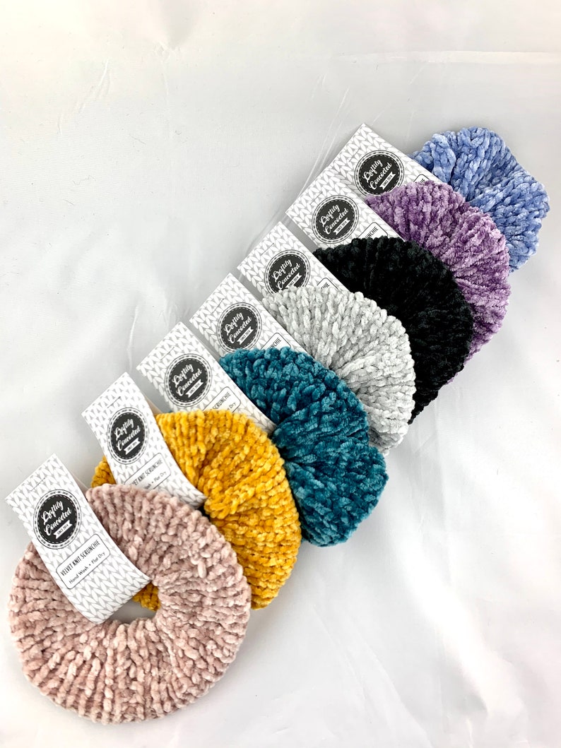 Velvet Knit Scrunchies Velvet Hair Ties Scrunchie Velvet Etsy