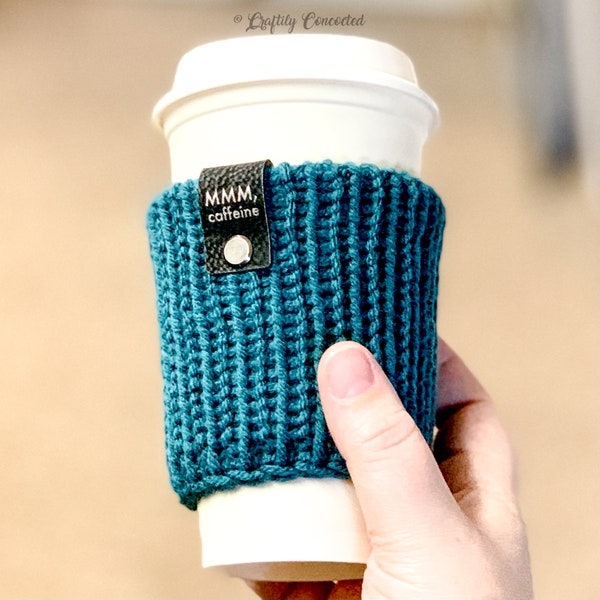 Knit Cup Sleeves | Cup Cozy | Can Cozy | Can Sleeve | Bottle Cozy | Bottle Sleeve | Gift for Coffee Lovers, Caffiene Fiends, Funny Gifts