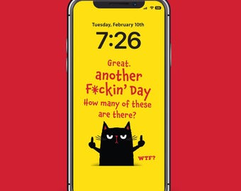 Phone and Laptop Digital Wallpaper Bundle: Dry Humor starring WTF Walter (The Snarky Cat)