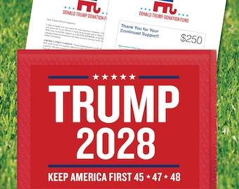 Donald Trump 2028 Prank Mailer: Anonymous Gag Gift, ships directly to your victim