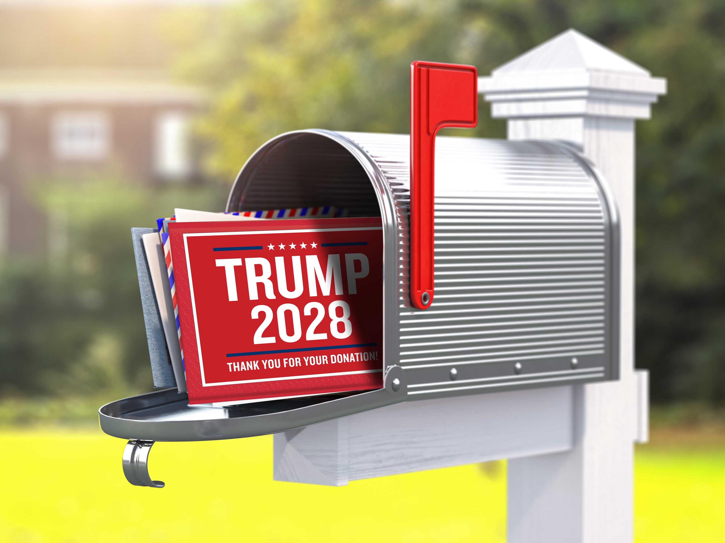 Funny Donald Trump 2028 Prank Mailer Anonymous Gag Gift Ships