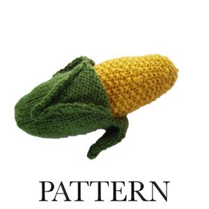 Knitted Corn Knitting Pattern PDF | Corn Knitting Pattern | Play Food Corn