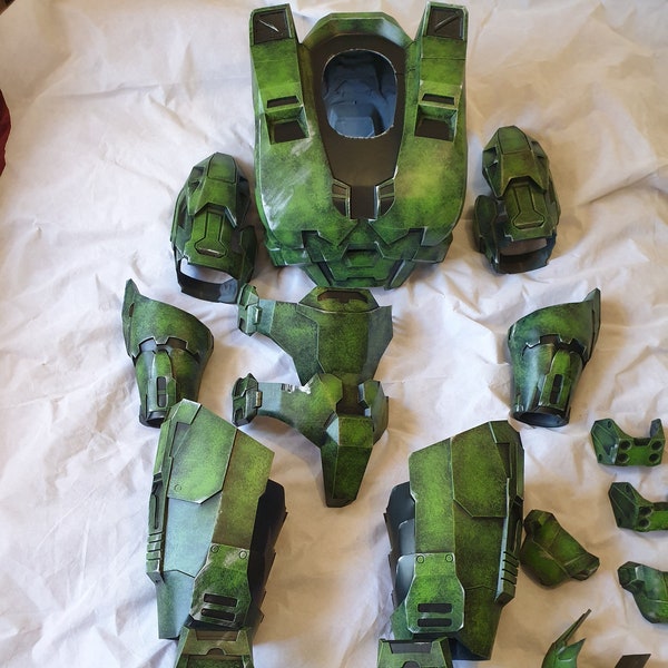 Armadura estilo cosplay del jefe maestro de Halo 3 impresa en 3D, sin casco