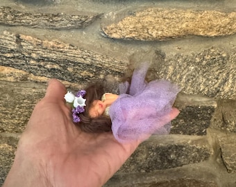 Lily, The Tiny Sleeping Fairy, Fairy Doll, Art Doll, Fairy Lover Gift