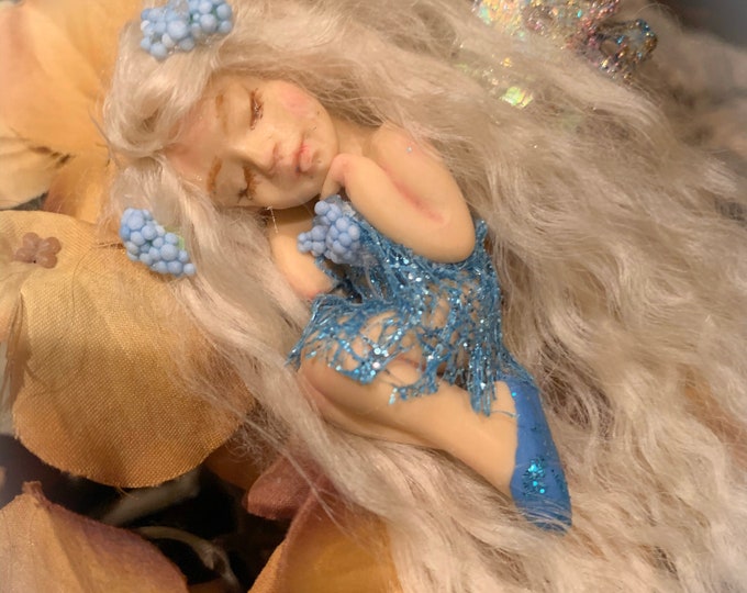 Featured listing image: Fairy Doll, Teeny Tiny Fairy, Ooak Fairy, Miniature Fairy, Clay Fairy, Sleeping Fairy, Fairy, Pixie, Custom Fairy, Fairy Gift, Fairy Doll