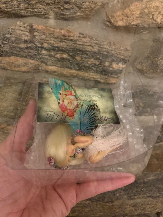Teeny Tiny Fairy, Misty - Fairy - Sleeping Fairy - Art Doll Teeny Tiny Fairy, Misty - Fairy - Sleeping Fairy - Art Doll