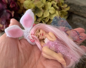 Sleeping Easter Fairy, Fairy Gift, Fairy Sculpture, Fairy Doll, Easter Gift