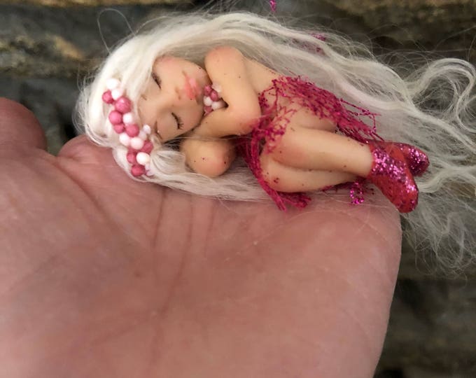 Featured listing image: Teeny Tiny Fairy, Destiny - Fairy Doll, Fairy, Tiny Fairy, Pixie, Custom Fairy, Sleeping Fairy, Fairy Gift, OOAK Fairy,  Made to order