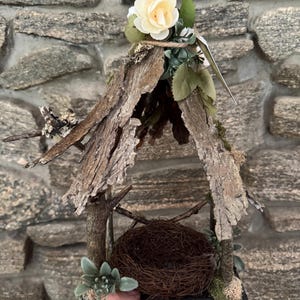 Fairy House, Real Hickory Bark Fairy House, Fairy Display, Fairy Garden, Fairy Lover Gift