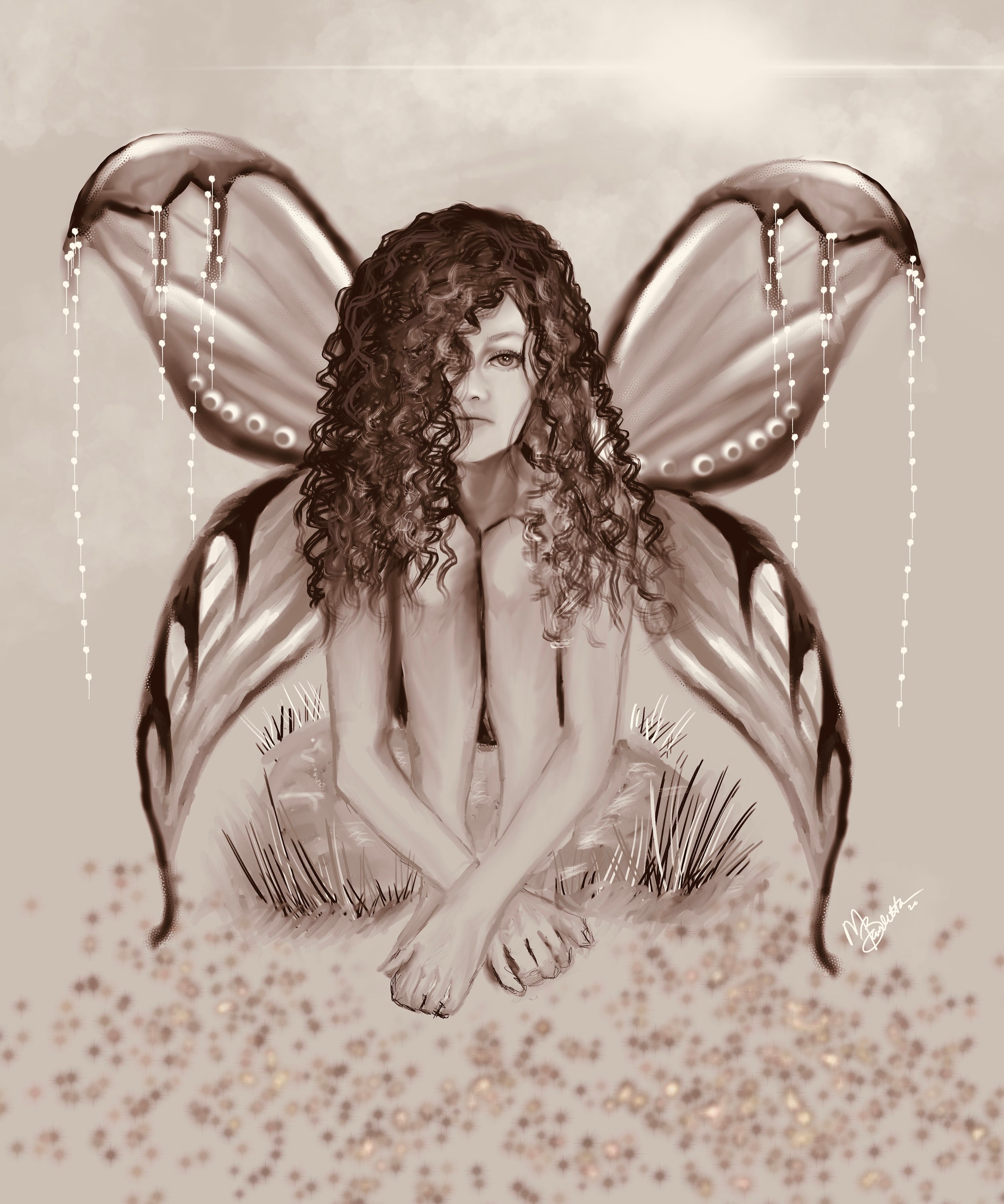 Fairy Girl 8x10 Fine Art Print - Fairy Print - Fairy Art - Digital