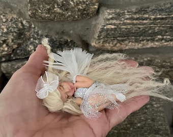 Teeny Tiny Fairy Angel, Angelica - Angel - Tiny Angel - Fairy - Tiny Fairy - Art Doll - Fairy Gift - Gift