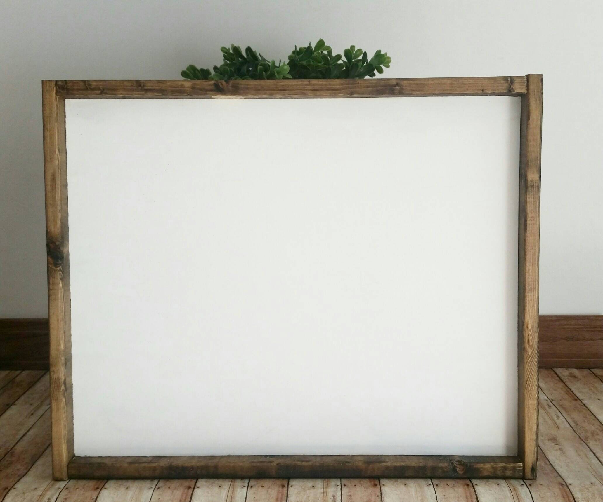 16x20 blank farmhouse style framed sign white Etsy