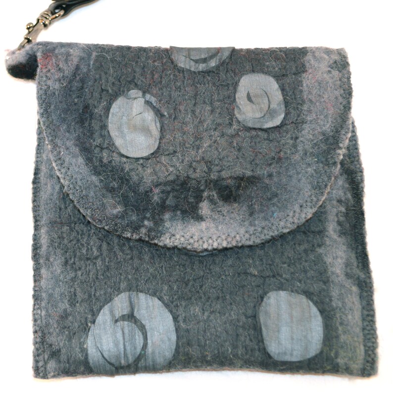 Phoneeyeglass case felted merino wool-silk lined recycle material