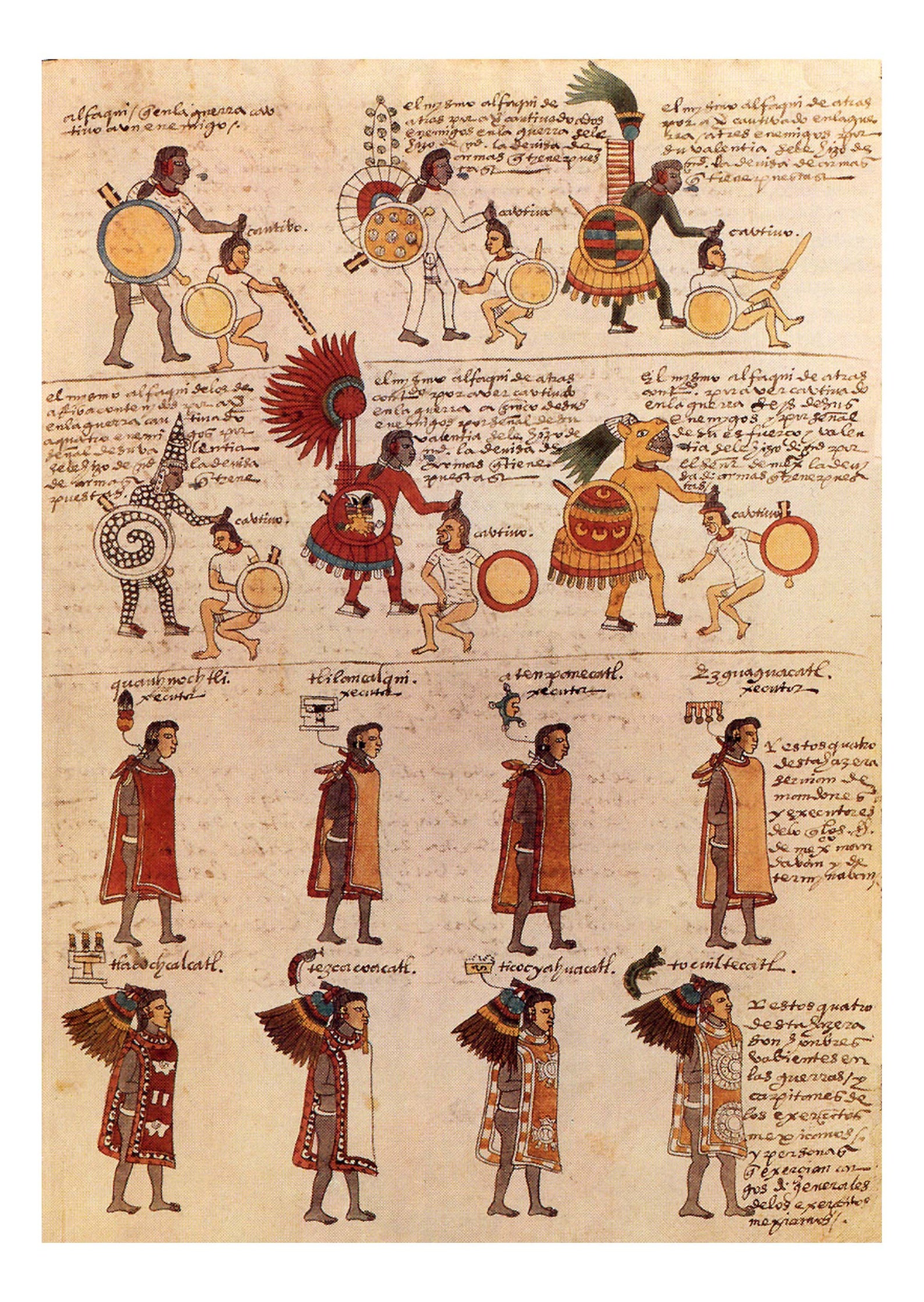 Progression Of Aztec Warrior From Youth To Cuahchicqueh Codex Etsy