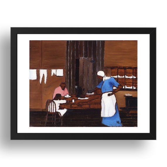 Supper Time (1940) by Horace Pippin, vintage African American art,  reproduction A0/A1/A2/A3/A4/A5 Poster Print