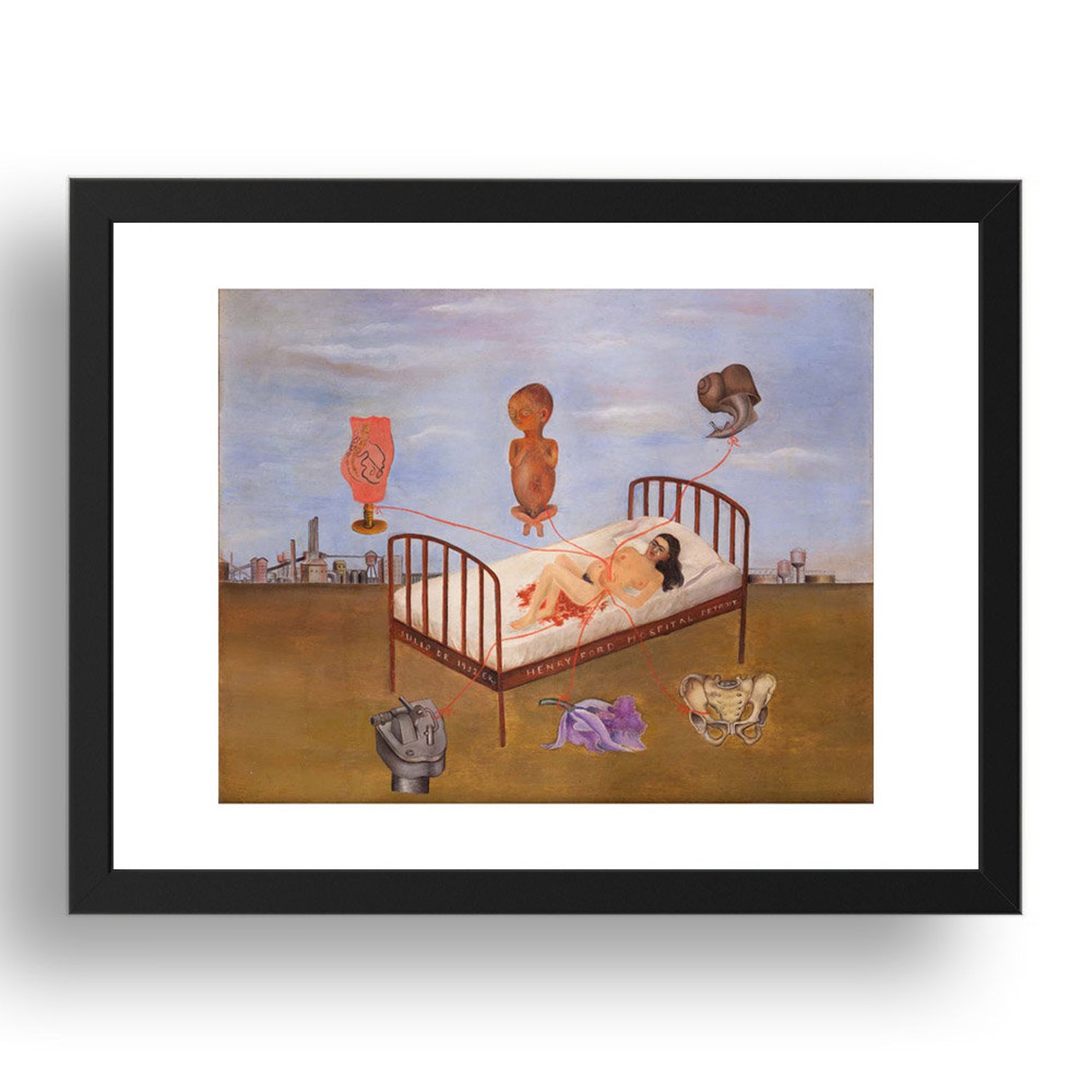 Картина фриды кало больница генри форда