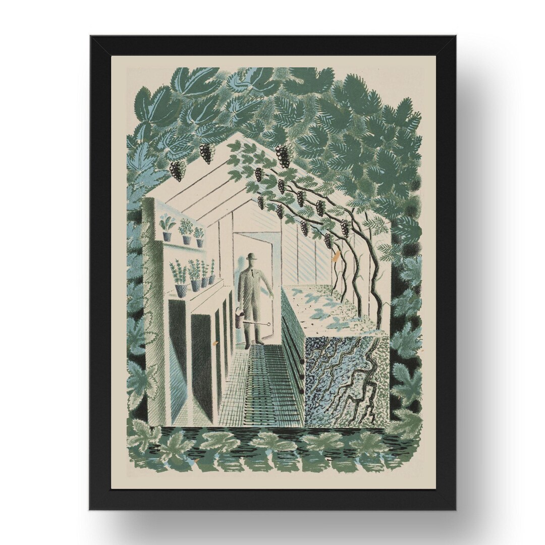 The Grape House 1936 by Eric Ravilious, Vintage Art, Reproduction A0/A1 ...