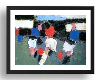 Parc des Princes, 1952 (Paris, Football Soccer players) by Nicolas de Staël (Framed Print)