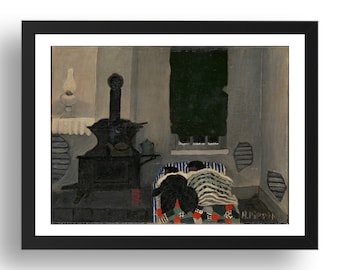 Asleep (1943) by Horace Pippin, vintage African American art,  reproduction framed print