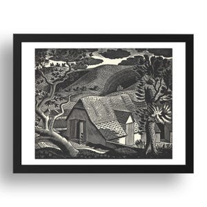 Paisaje de Sussex de Eric Ravilious, arte vintage, impresión de póster