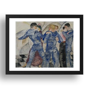 Dancing Sailors (Gay Men & Women) c1918 by Charles Demuth,  vintage  artwork, framed reproduction A0/A1/A2/A3/A4/A5 sizes