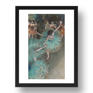 Swaying Dancer (Dancer in Green) c1879  by Edgar Degas, ballet masterpiece vintage art ,  framed reproduction