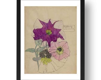 Petunia (Walberswick 1915) Flowers by Charles Rennie Mackintosh and Margaret Macdonald Mackintosh, beautiful print