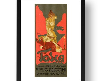 Poster Advertising for Puccini opera Tosca, 1899 by Adolf Hohenstein, art poster