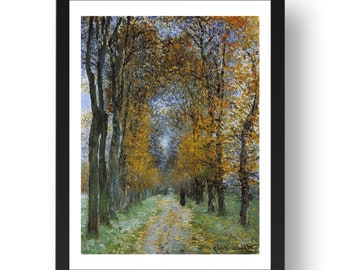 The Avenue (1878) by Claude Monet, vintage French impressionist landscape art, framed reproduction