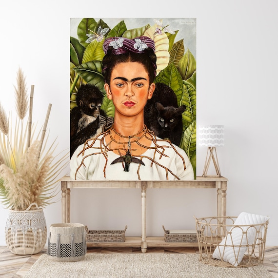 Frida Khalo portrait digital download printable art artwork to frame high resolution digital art prints 8x10 and 11x14