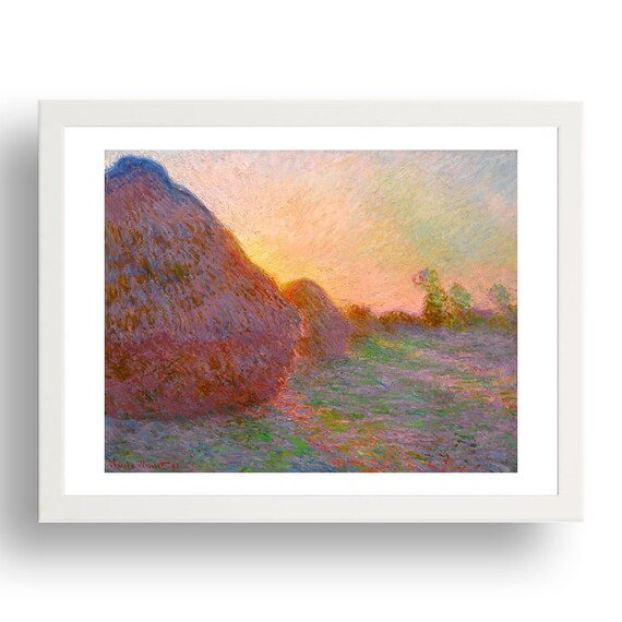 Meules (winter Haystacks) 1890 by Claude Monet, Vintage French