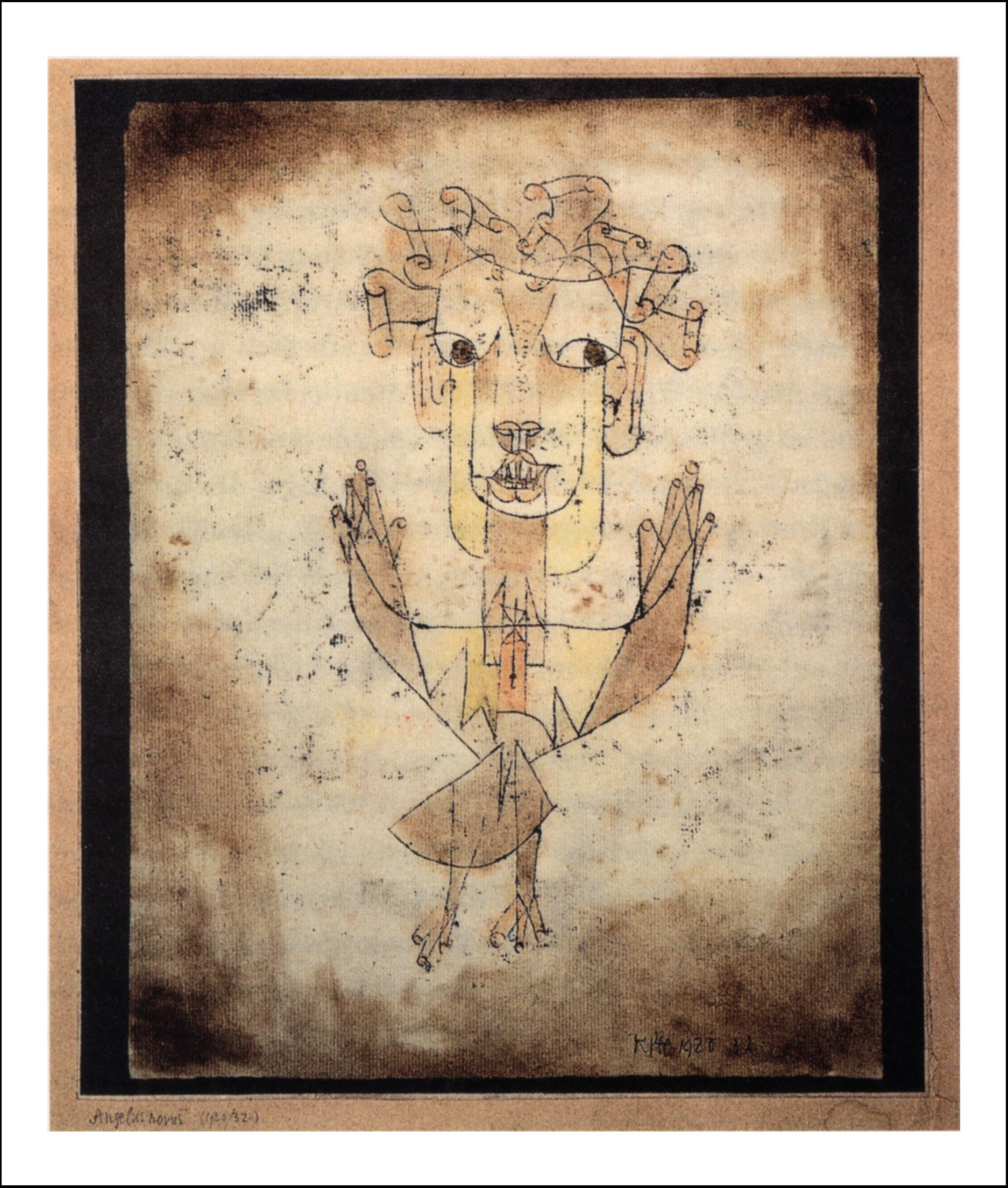 Angelus Novus - 1920 by Paul Klee, Vintage Art, Framed Reproduction - Etsy