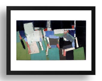 Parc des Prince, Les Grand Footballeurs, 1952 (Paris, Football Soccer players) by Nicolas de Staël (Framed Print)