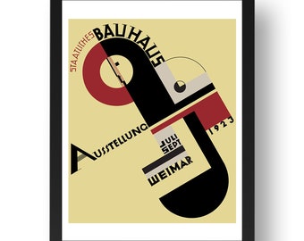 Bauhaus National Exhibition, Weimar, Germany 1923 by El Lissitzy, vintage art, framed reproduction A0/A1/A2/A3/A4/A5 sizes