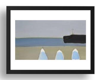 Calais (1954) – Abstract Landscape- Seascape by Nicolas de Staël (Framed Print)