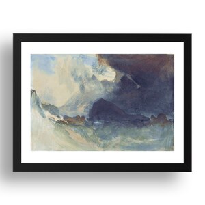The-Mewstone, Devon by John Mallord William Turner, vintage English landscape, reproduction in frame,  A0/A1/A2/A3/A4/A5 sizes
