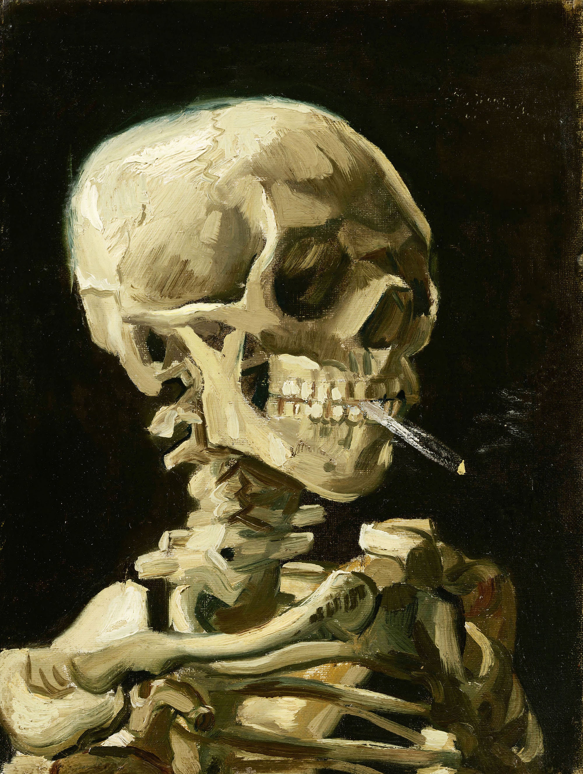 Vincent Van Gogh Skull of A Skeleton With Burning Cigarette 1886