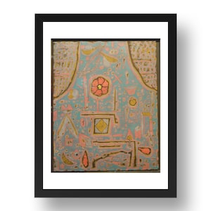 Efflorescence, 1937 by Paul Klee, vintage abstract art, framed reproduction