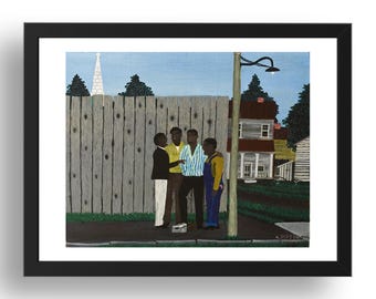 Harmonizing (1944) by Horace Pippin, vintage African American Art reproduction