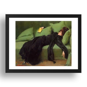 Jove decadent. Després del ball (Decadent young woman after a ball) by Ramon Casas, 1899, art poster print