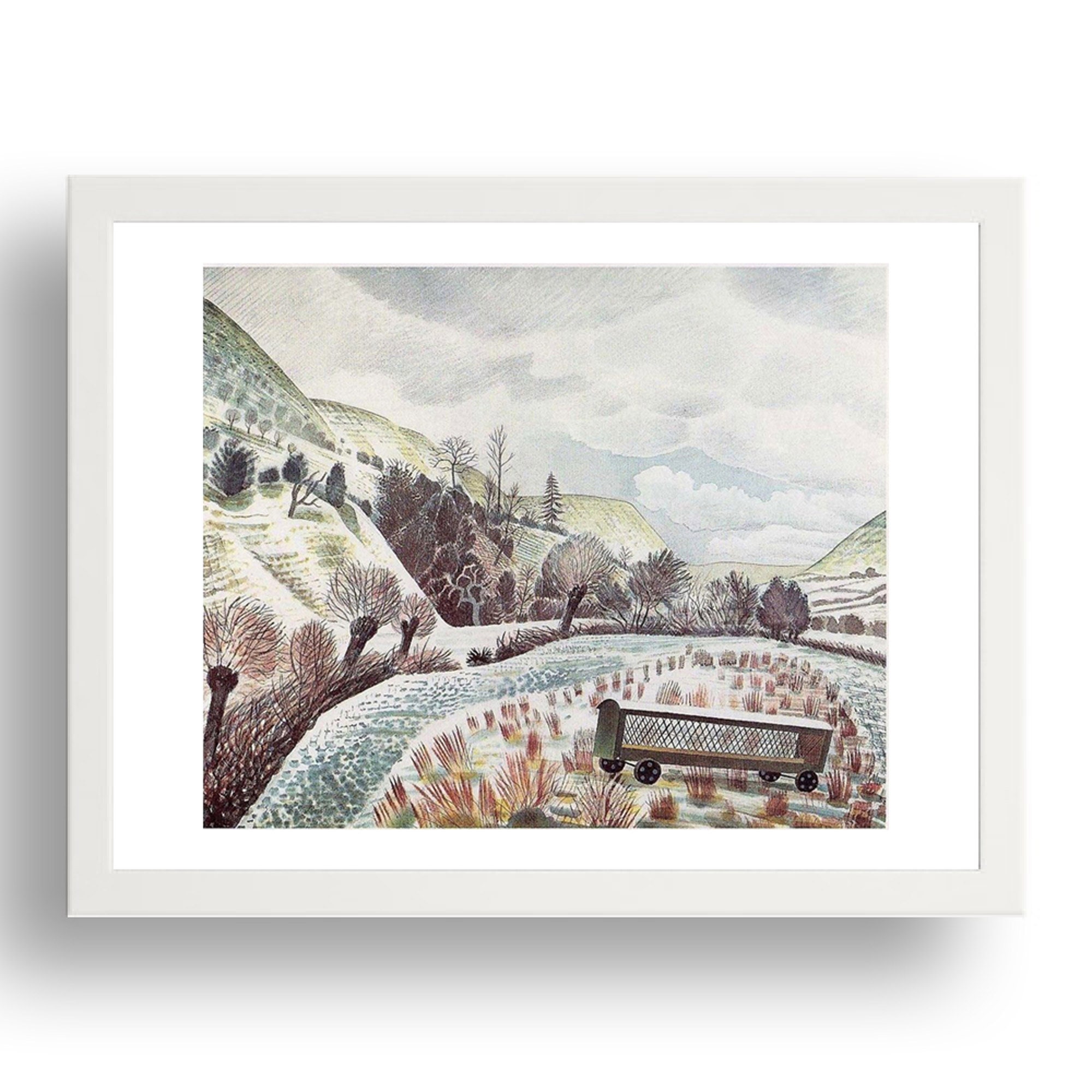 Eric Ravilious Snow Scene New Year's Snow 1938 by Eric Ravilious, Classic English Landscape ...
