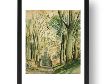 Lane near Lewes, East Sussex by Eric Ravilious,  classic English landscape, framed  reproduction