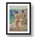 Naked Men at Sea (Nakna män vid havet) 1933 by Georg Pauli, nude males, gay homoerotic, vintage Swedish landscape art, framed reproduction 
