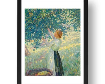 The Apple Gatherer, c. 1911 by Helen Galloway McNicoll, vintage Canadian Impressionist, art print