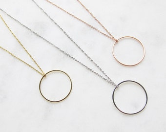 GOLDEN Ring Necklace - Brass gold plated