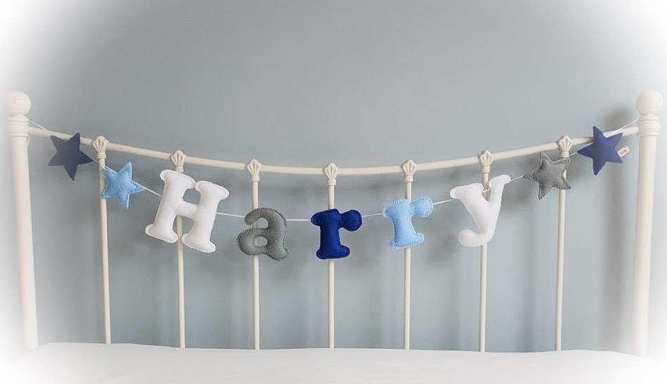Name garland large felt name garland nursery decor felt Etsy