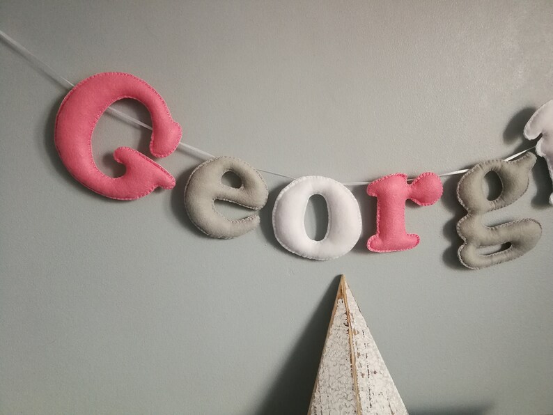 Luxury Name Garland Large Felt Name Garland Felt Letters Etsy