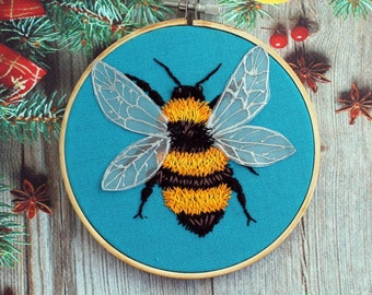 Decoración cottagecore Bumble abeja bordado arte aro Cottagecore bordado CUSTOM