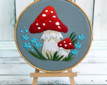 Cottagecore decor mushroom Embroidery hoop art Cottagecore embroidery CUSTOM