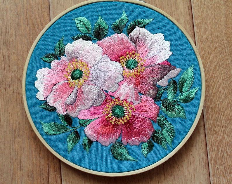 58+ Embroidery Hoop Art Flowers SVG